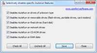 Disable Autorun screenshot