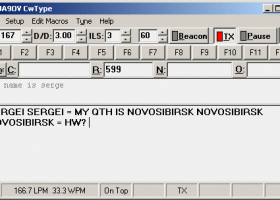 CwType morse terminal screenshot