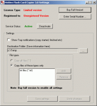 Hidden Flash Card Copier screenshot