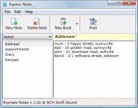 Express Notes Information Organiser screenshot