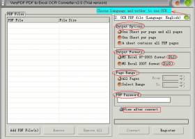 VeryPDF PDF to Excel OCR Converter screenshot