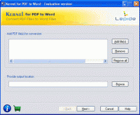Conversion PDF to Word screenshot