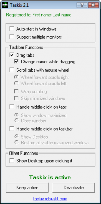 Taskix x32-Bit screenshot