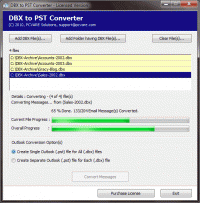 Convert from Outlook Express to Outlook 2007 screenshot