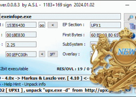 ExEinfo PE Win32 bit identifier screenshot