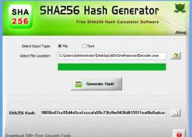 SHA256 Hash Generator screenshot