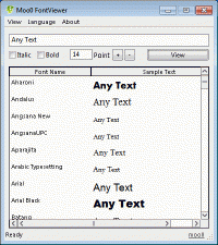 Moo0 FontViewer screenshot