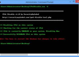 IPv6 Disable screenshot