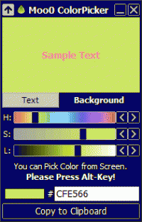Moo0 ColorPicker screenshot