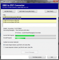 DBX to PST Windows 7 screenshot