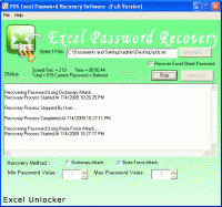 PDS Excel Password Recovery screenshot
