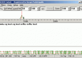 CwGet morse decoder screenshot