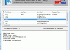 Live Mail Import Contacts Outlook screenshot