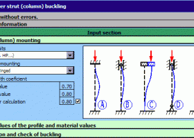 MITCalc Slender strut buckling screenshot
