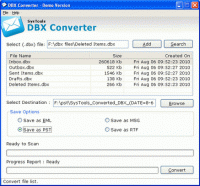 DBX to Windows Live Mail screenshot