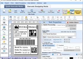 Retail Barcode Labels Creator screenshot