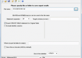 Export Table to SQL for Oracle screenshot