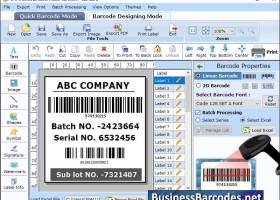 Scan Code 128 SET A Barcode screenshot