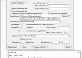 PDF Content Split Batch screenshot