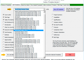 Proposal Pack Wizard screenshot