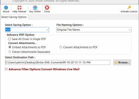Convert from EML to PDF screenshot