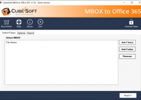 CubexSoft MBOX to Office 365 screenshot