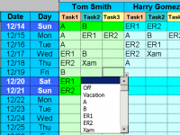 Employee Task Scheduling for One Year screenshot