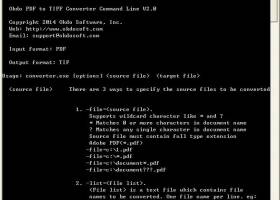 Okdo PDF to TIFF Converter Command Line screenshot