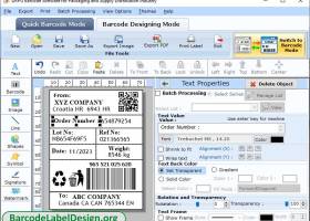 Packaging Barcode Label Application screenshot