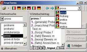 TrueTerm Italian Dictionaries Bundle screenshot