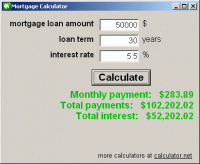 Mortgage Calculator screenshot