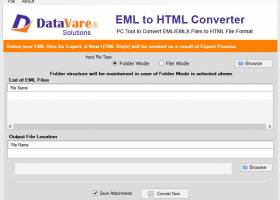 Datavare EML to HTML Converter screenshot