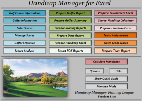 Handicap Manager for Excel screenshot