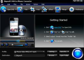 Bigasoft VOB to iPhone Converter screenshot
