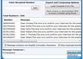 Bulk SMS screenshot