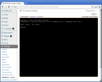 WP MySQL Console screenshot