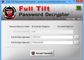 Full Tilt Password Decryptor screenshot