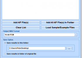 AIFF To WAV Converter Software screenshot