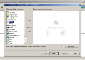 Handy Backup Small Server 64-bit screenshot