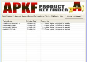 APKF Product Key Finder screenshot