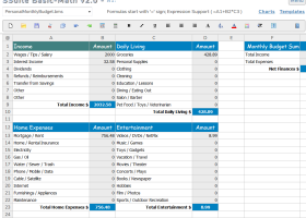 SSuite Basic-Math Spreadsheet screenshot