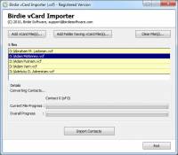 Bulk vCard Importing in Outlook screenshot