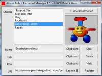 AtomicRobot Password and Link Manager screenshot
