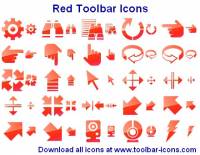 Red Toolbar Icon Set screenshot
