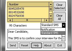 Send SMS Using Pocket PC screenshot