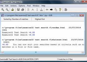 Examine64 Text Search screenshot
