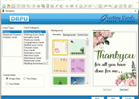Windows Greeting Card Designing Tool screenshot