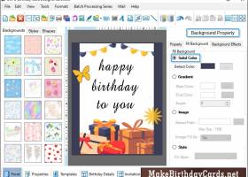 Creating Birthday Card Software screenshot