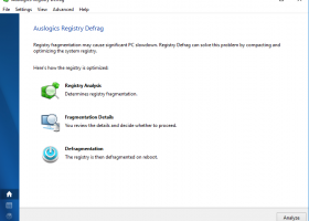 Auslogics Registry Defrag screenshot