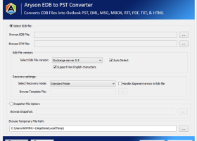 Aryson EDB to PST Converter screenshot